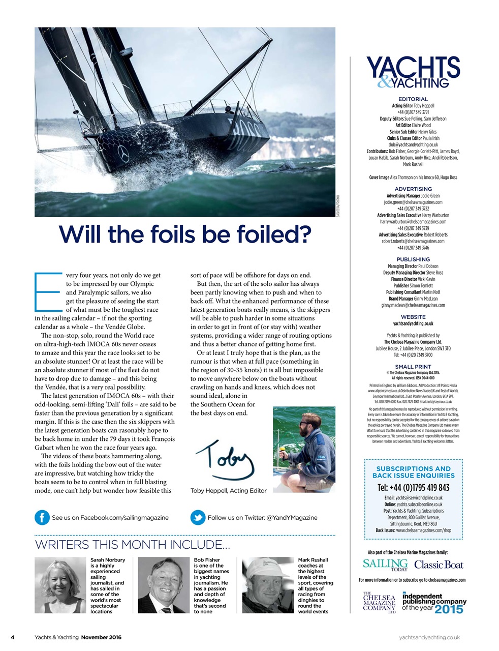 Yachts & Yachting Preview Pages