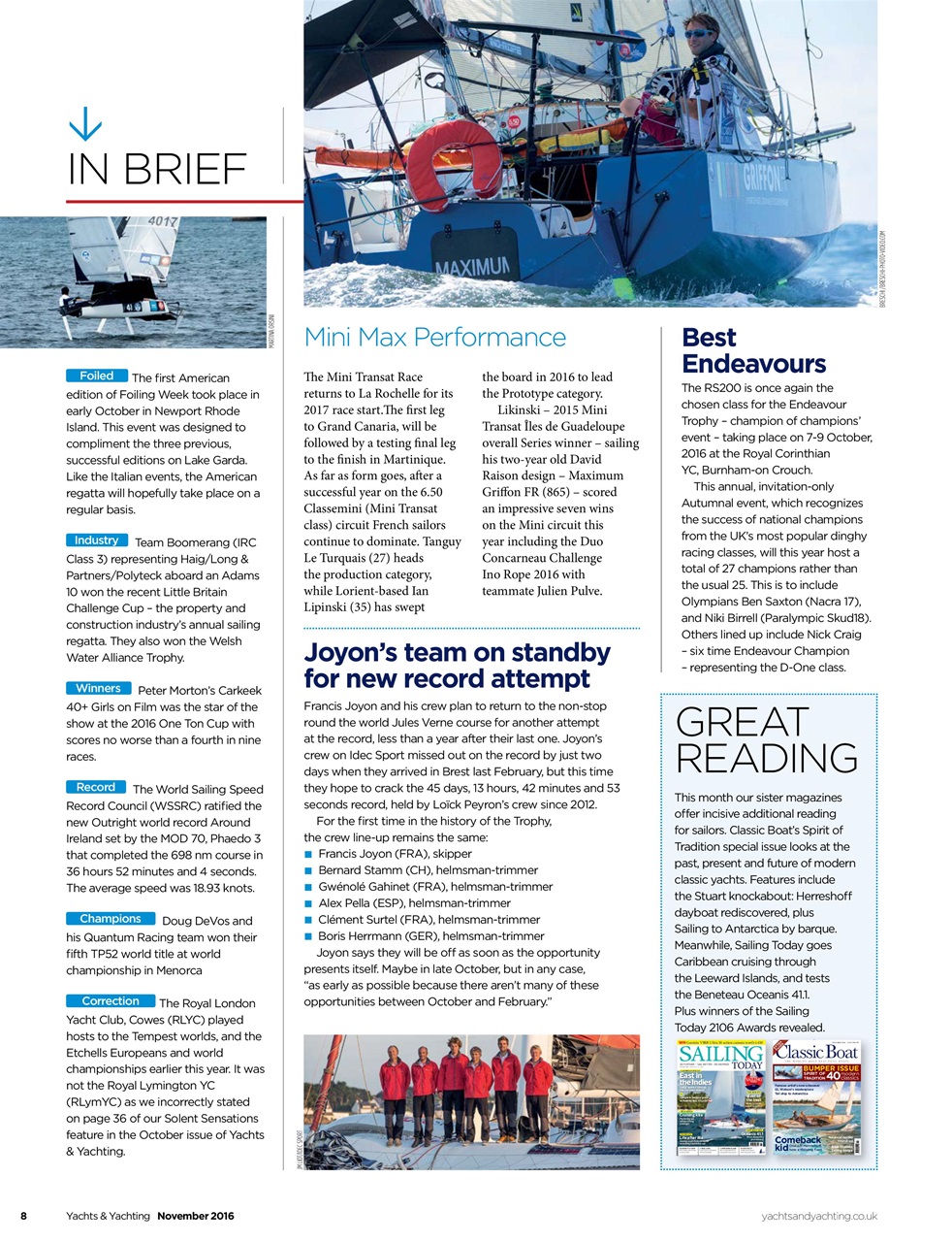 Yachts & Yachting Preview Pages