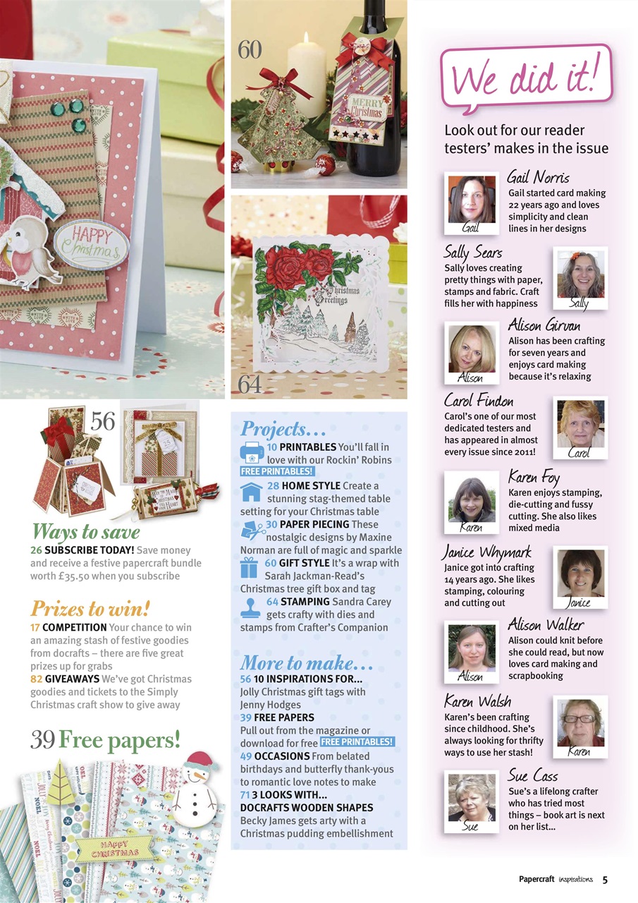 Papercraft Inspirations Preview Pages