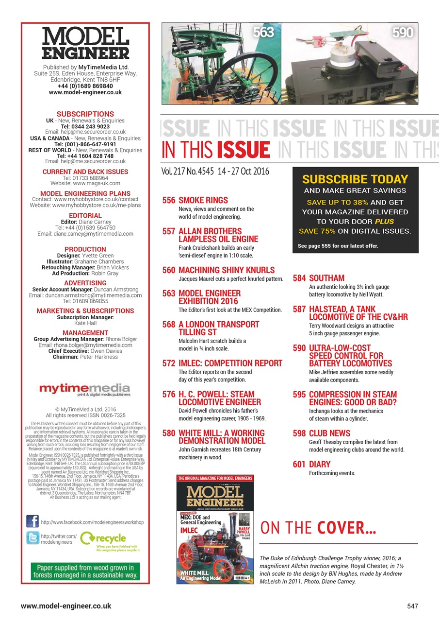 Model Engineer Preview Pages