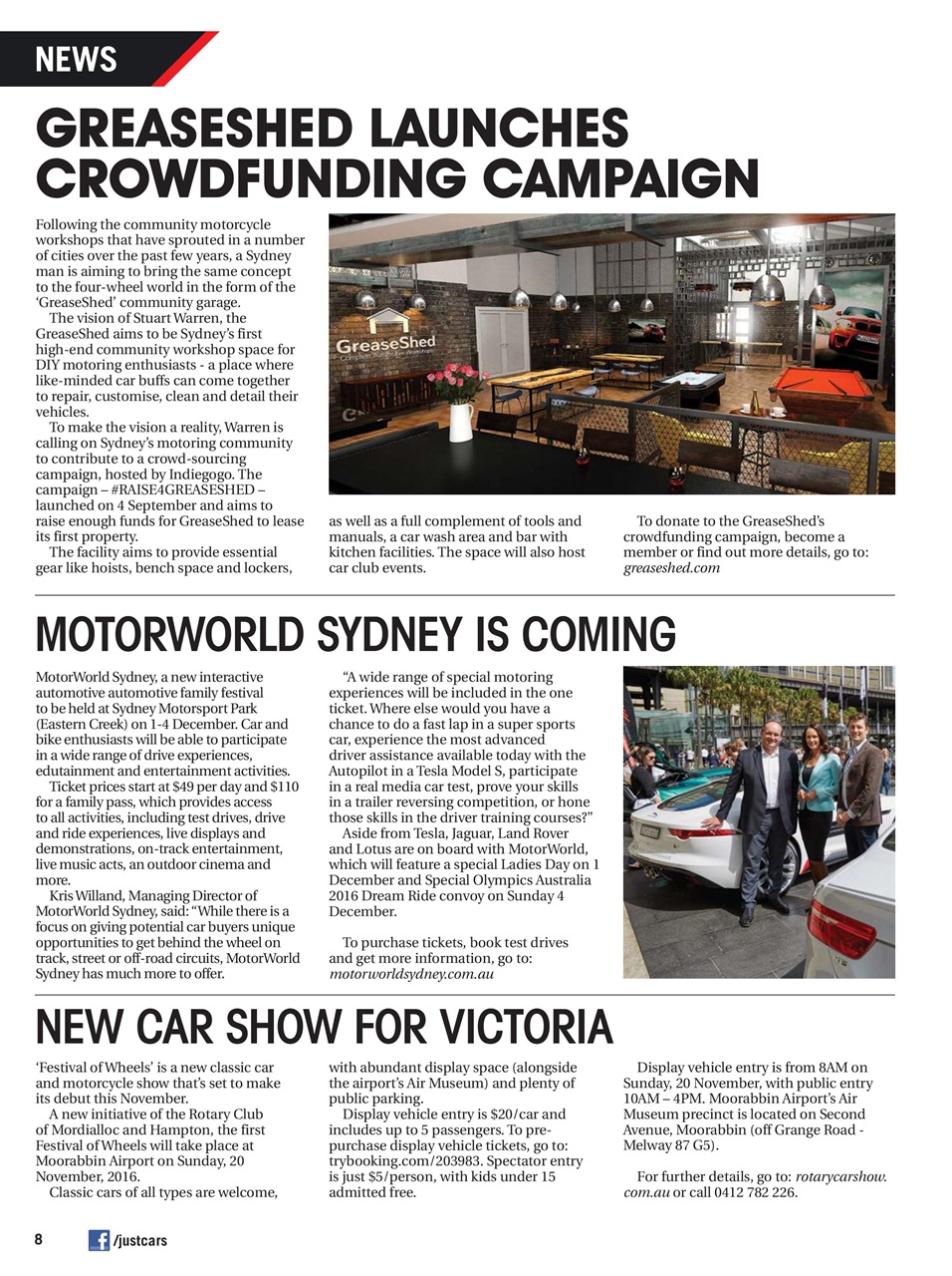 JUST CARS Preview Pages