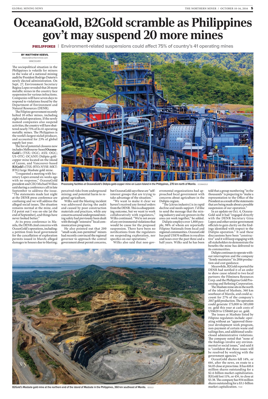 The Northern Miner Preview Pages