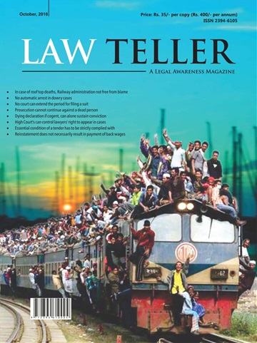 Lawteller – A Legal Awareness Magazine issue October 2016