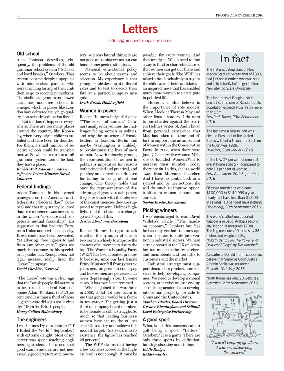 Prospect Magazine Preview Pages