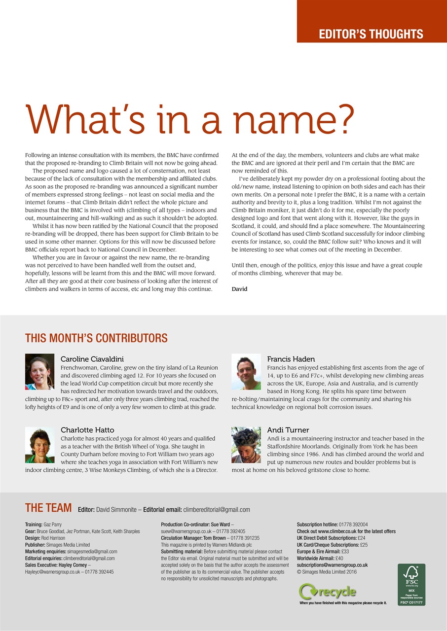 Climber Preview Pages