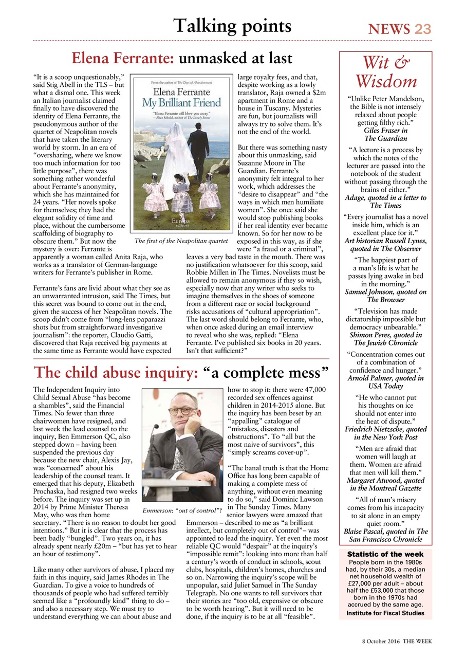 The Week Preview Pages