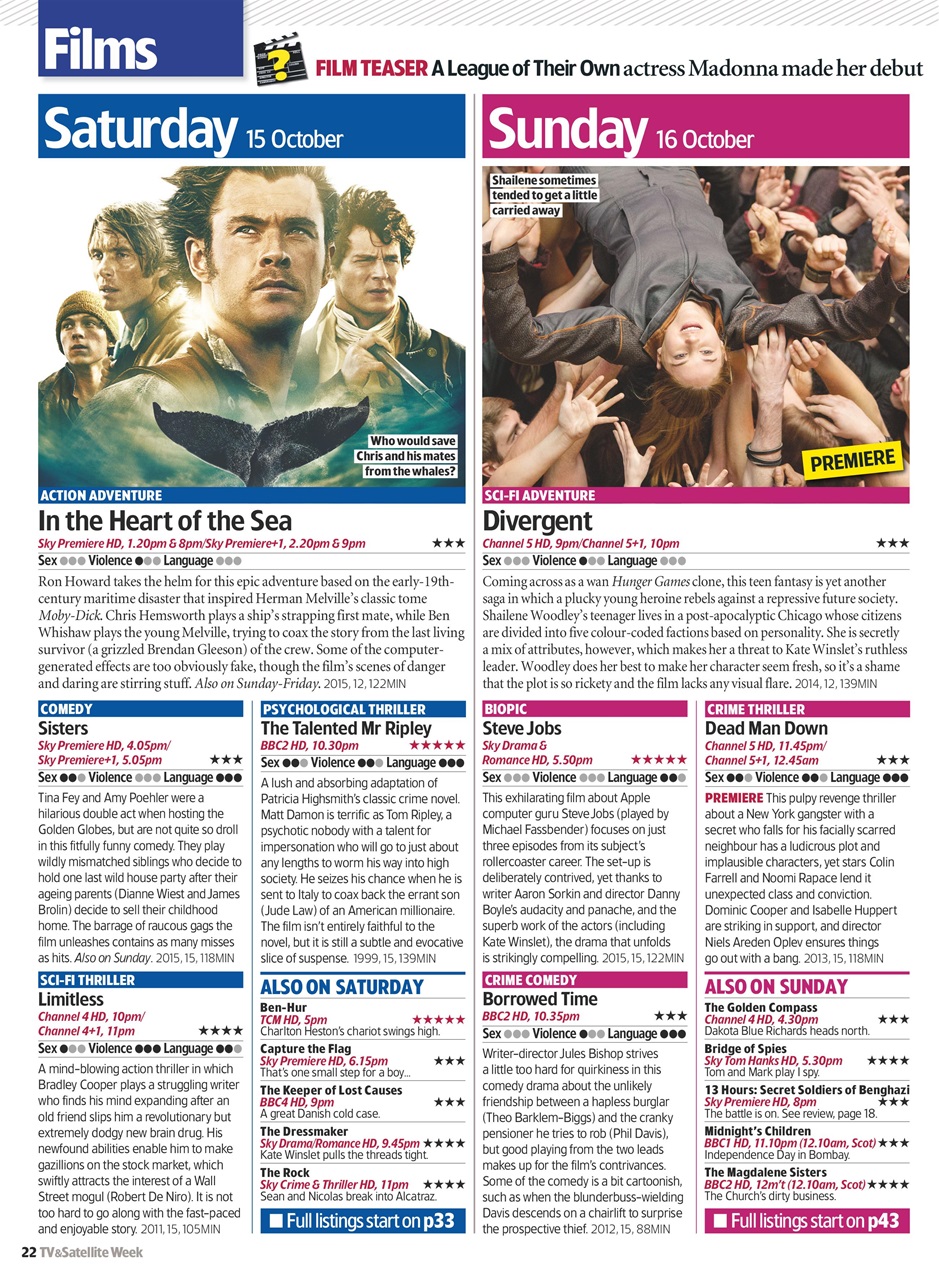 TV & Satellite Week Preview Pages