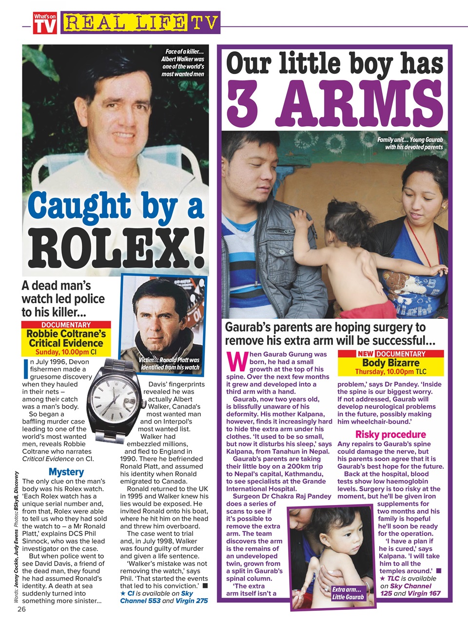 What's on TV Preview Pages