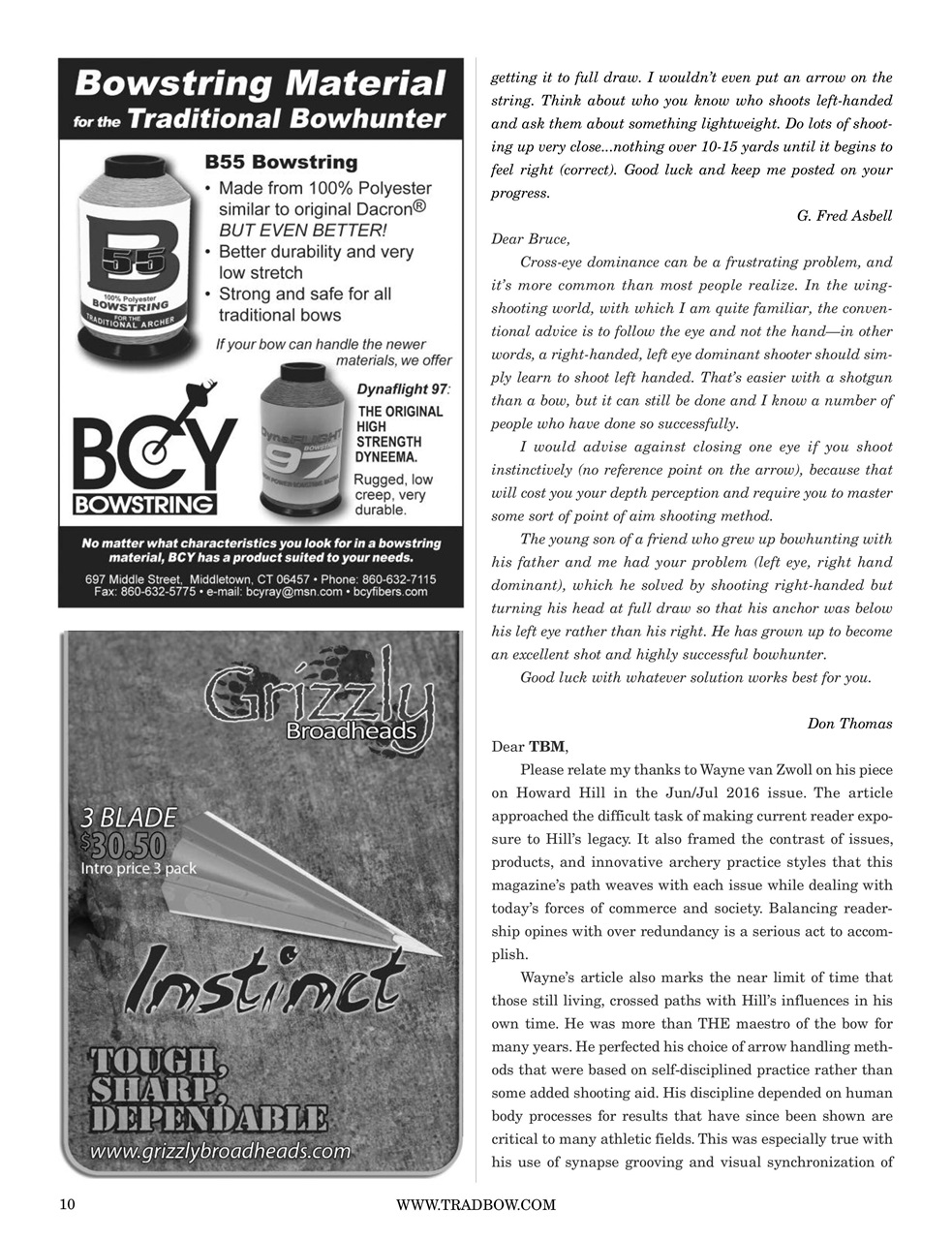 Traditional Bowhunter Magazine Preview Pages