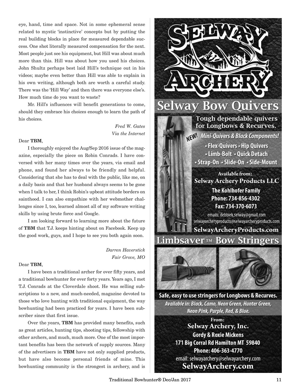 Traditional Bowhunter Magazine Preview Pages