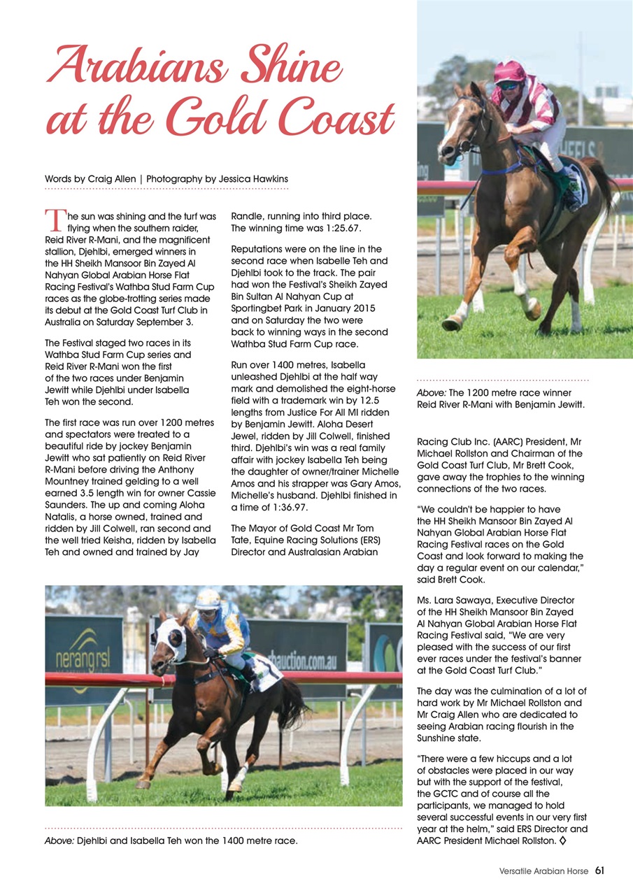 Australian Arabian Horse News Preview Pages