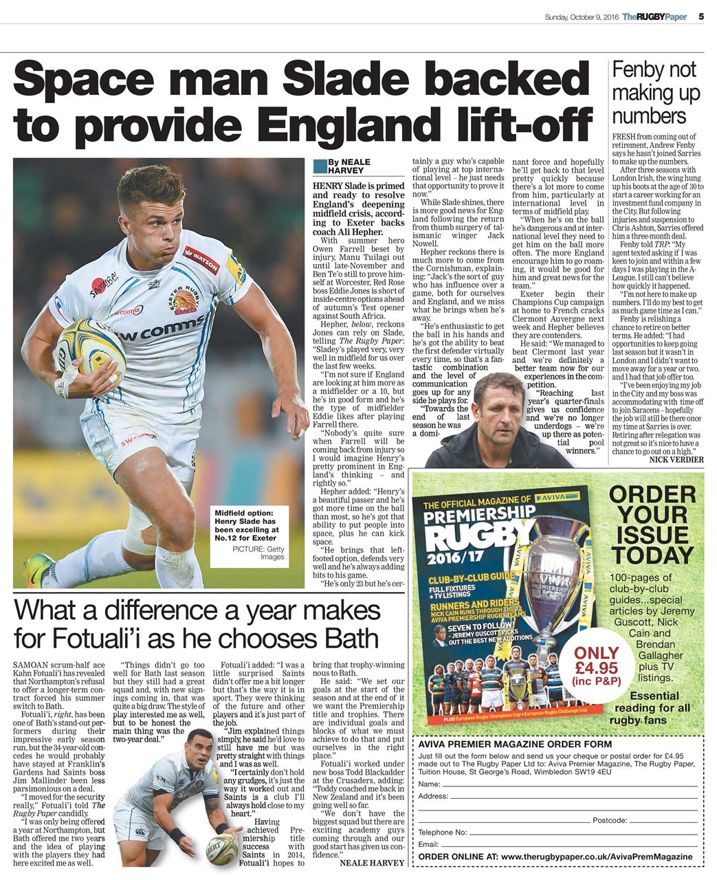 The Rugby Paper Preview Pages
