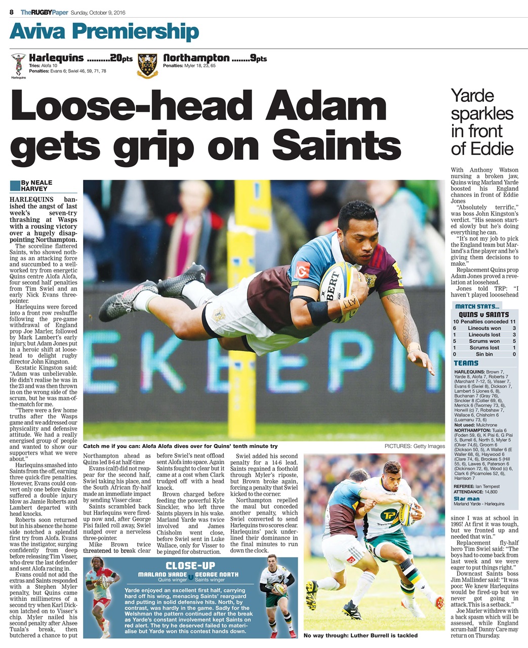 The Rugby Paper Preview Pages