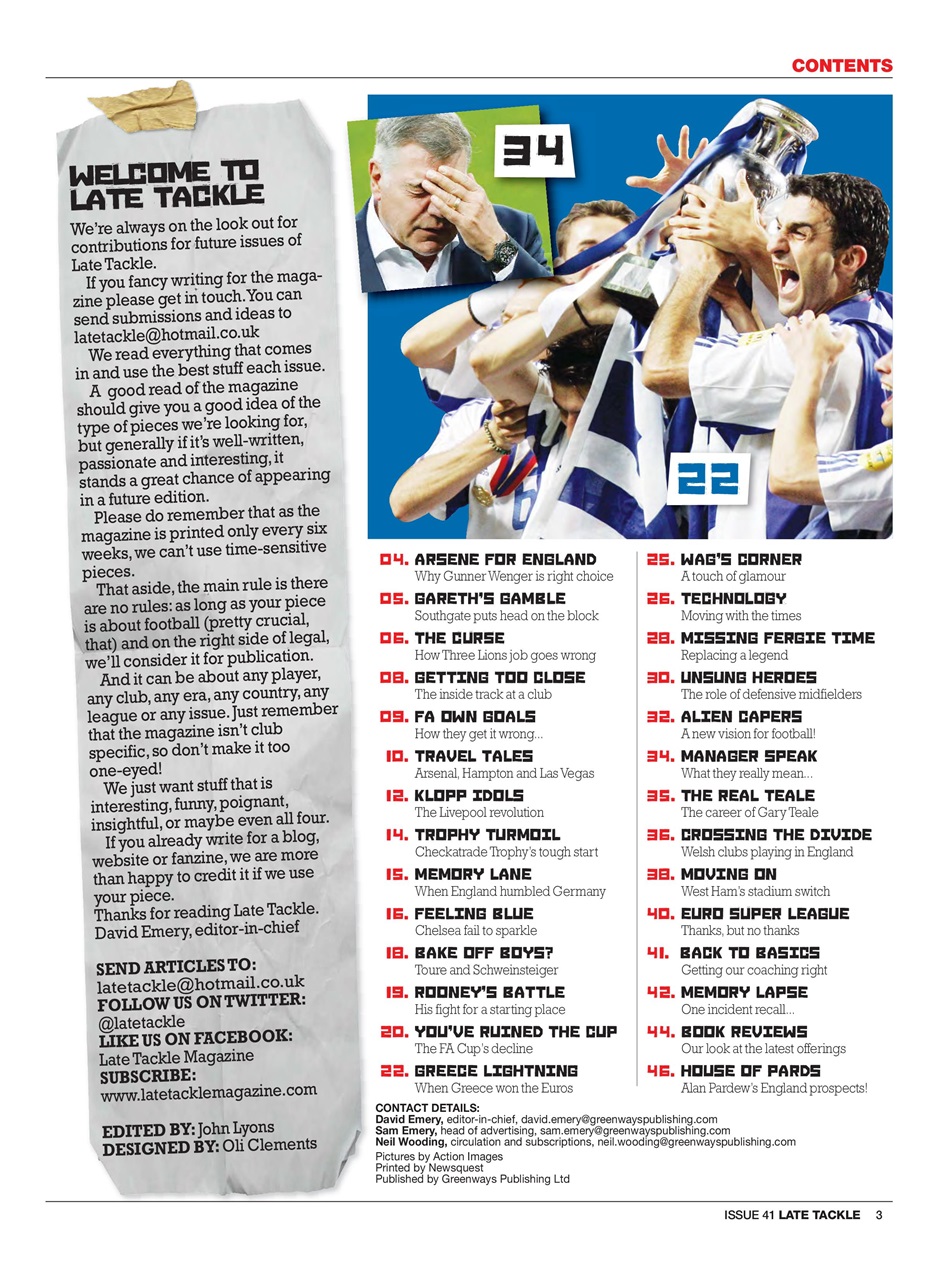 Late Tackle Football Magazine Preview Pages