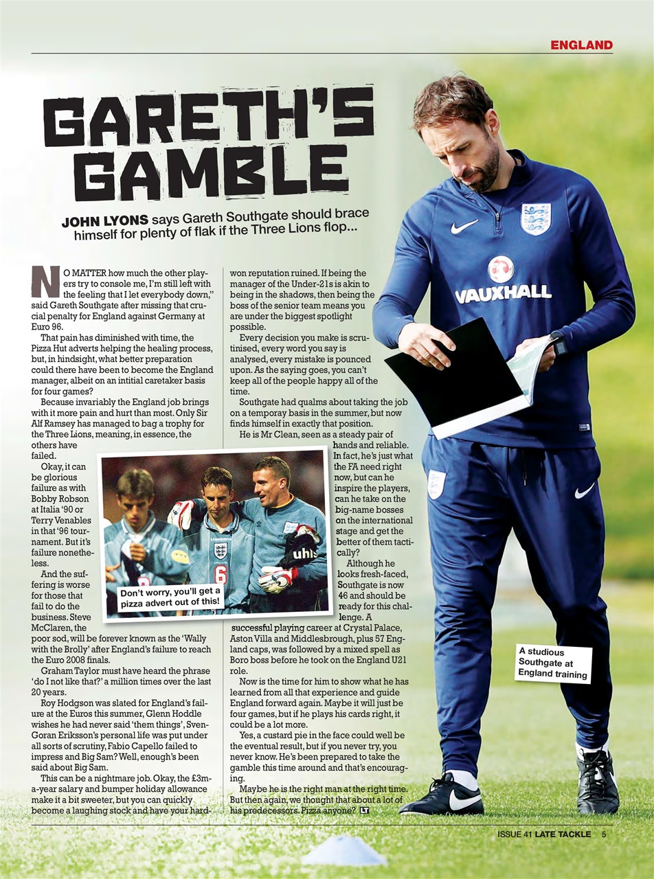 Late Tackle Football Magazine Preview Pages