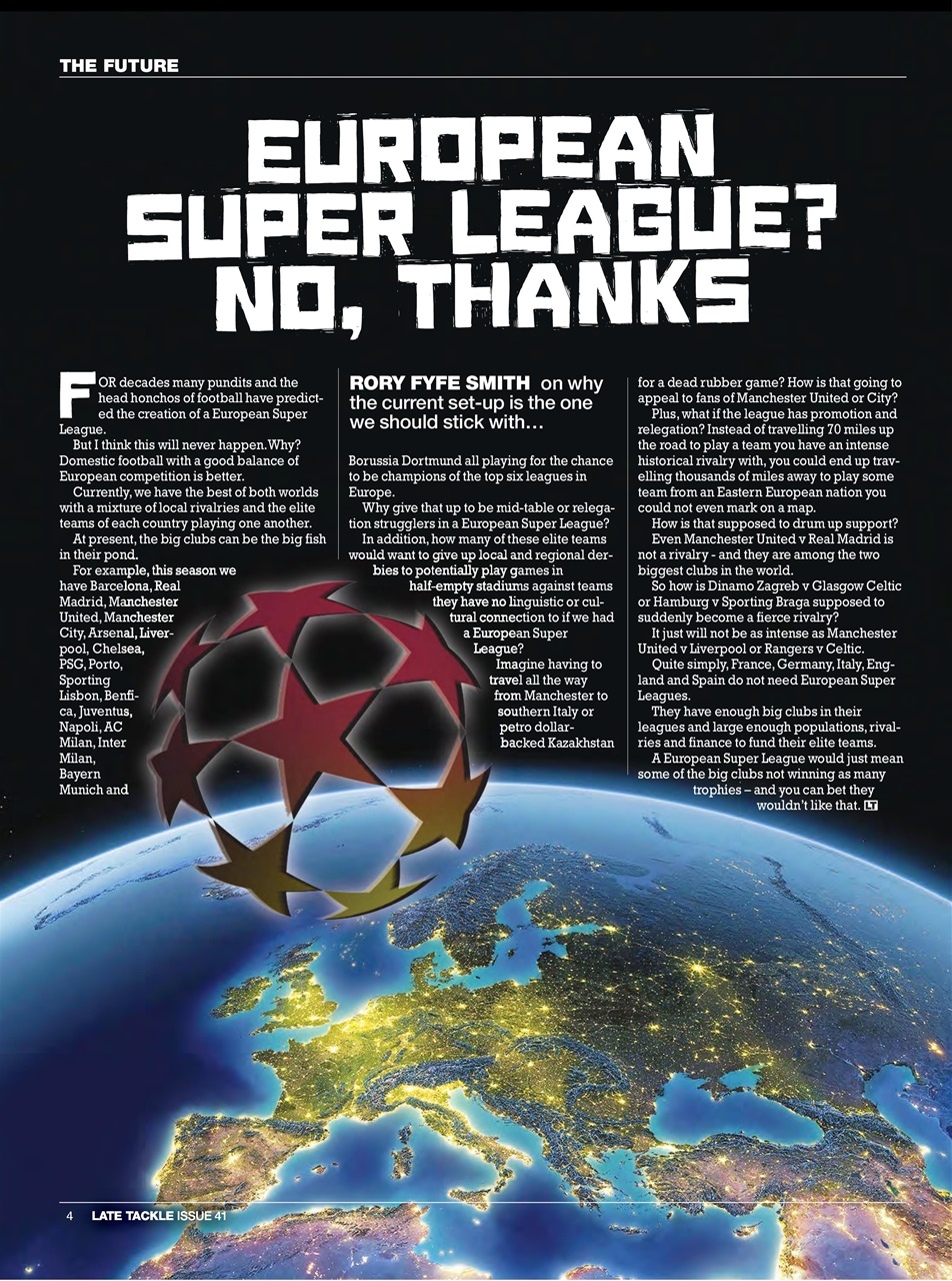 Late Tackle Football Magazine Preview Pages