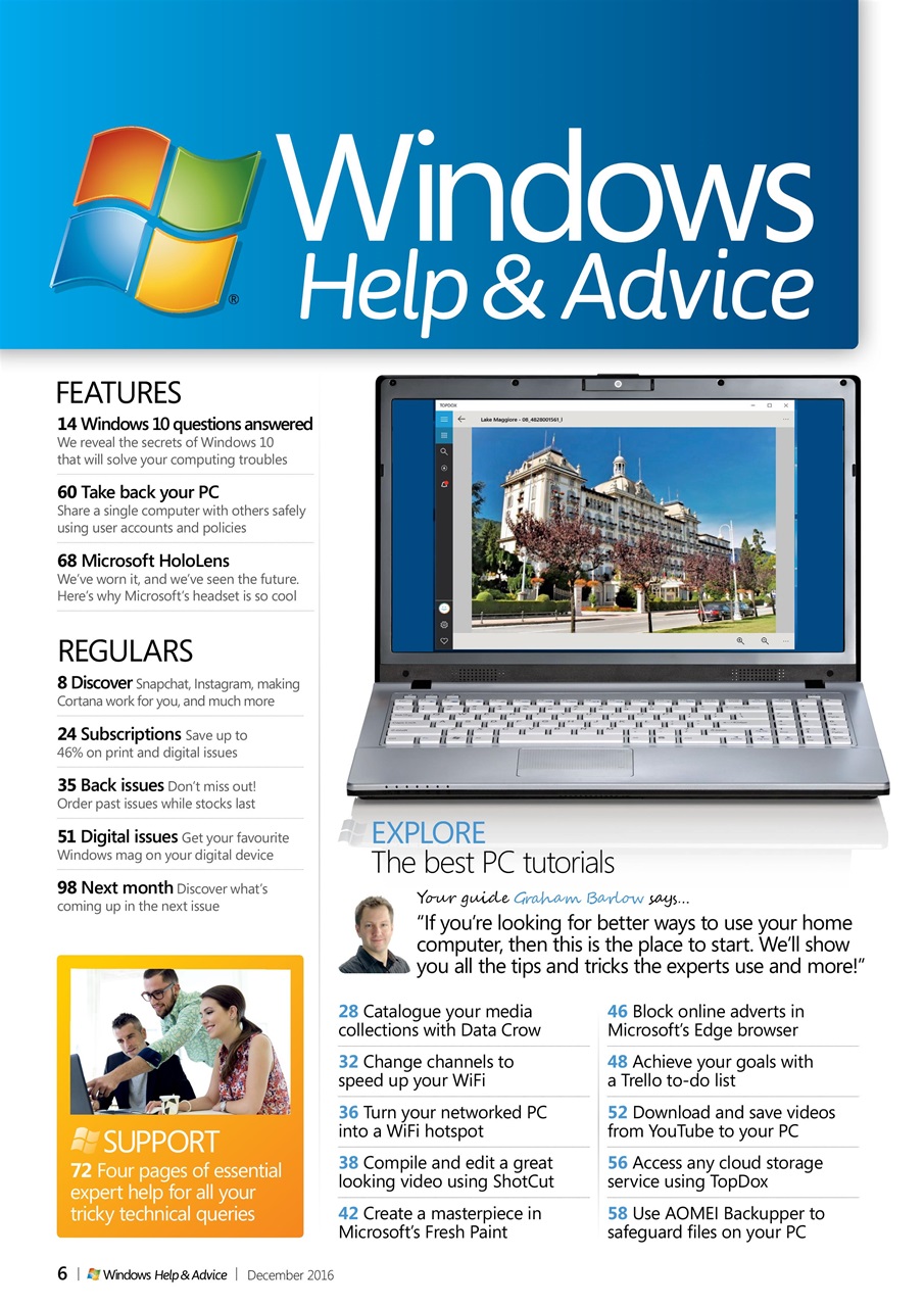 Windows Help & Advice Preview Pages