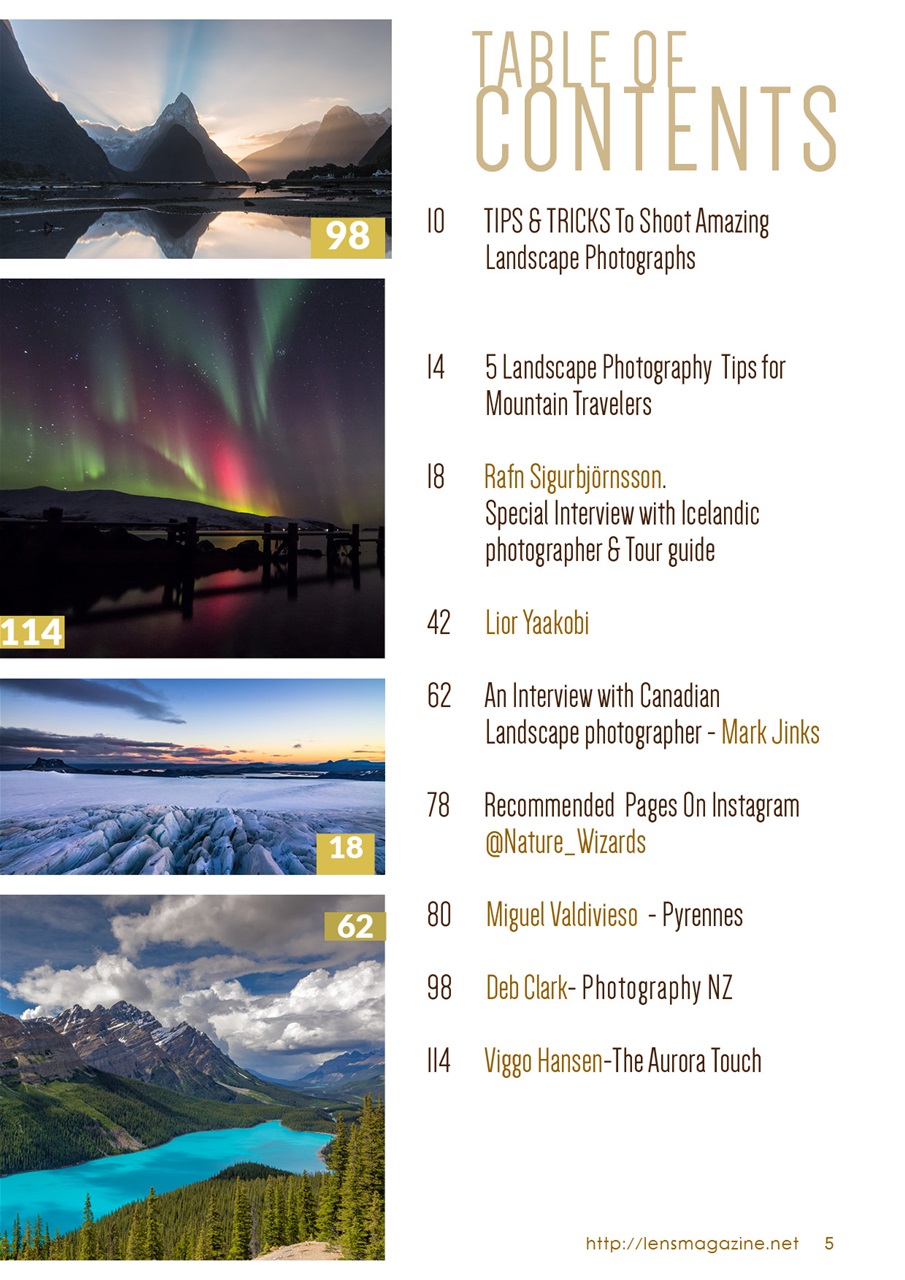 Lens Magazine Preview Pages