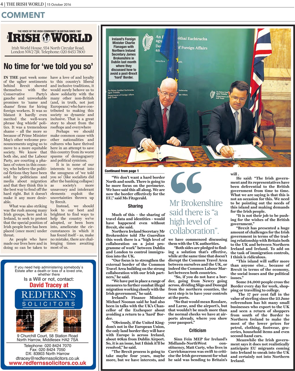 Irish World Preview Pages