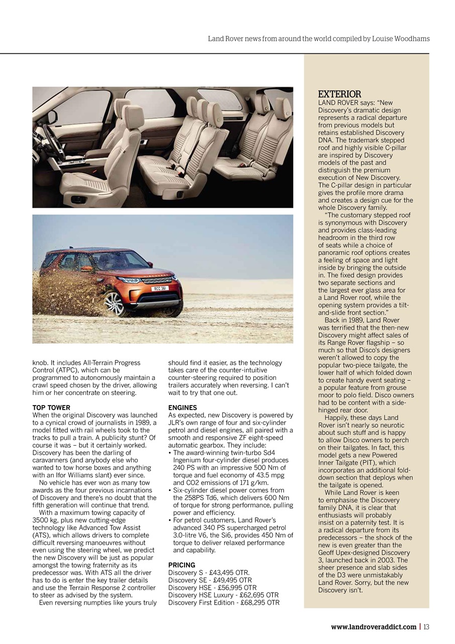 Land Rover Monthly Preview Pages