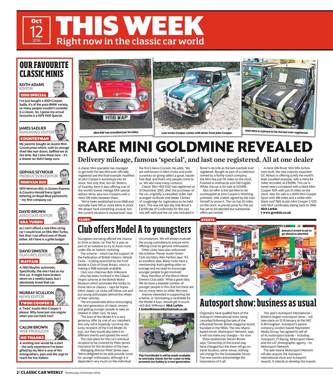 Classic Car Weekly Preview Pages