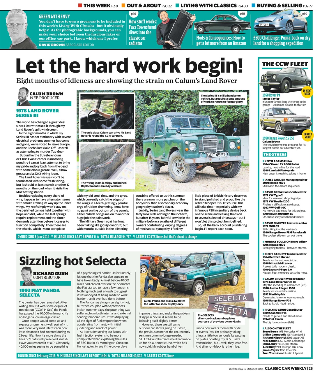 Classic Car Weekly Preview Pages