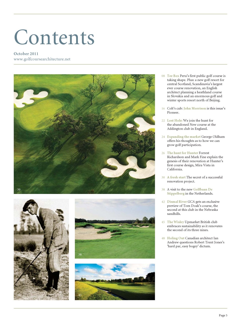 Golf Course Architecture Preview Pages
