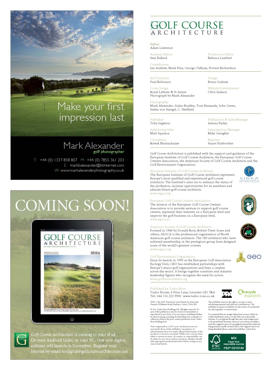 Golf Course Architecture Preview Pages