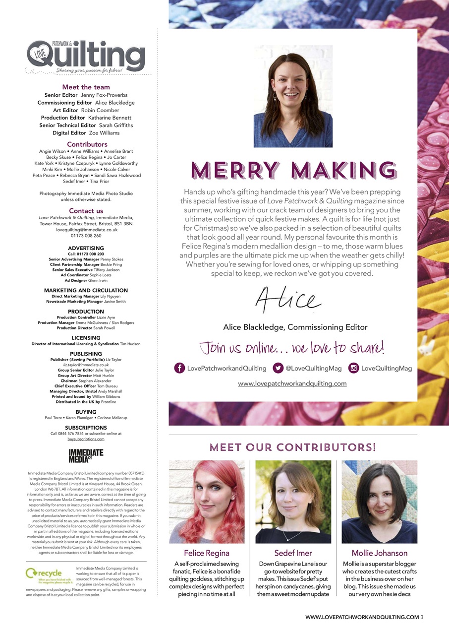 Love Patchwork & Quilting Preview Pages