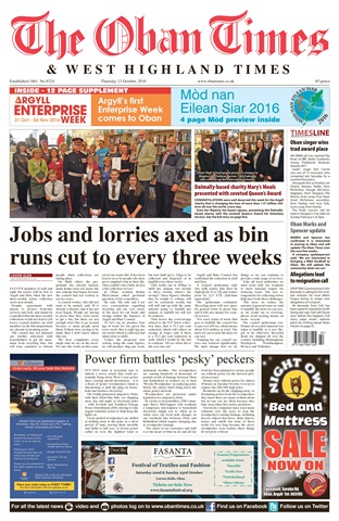 The Oban Times & Lochaber Times issue 13th October 2016