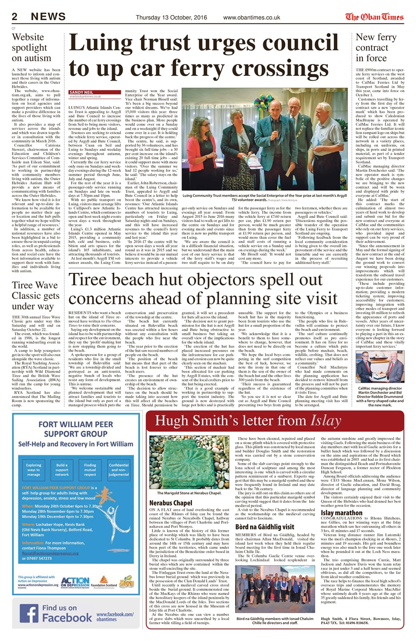 The Oban Times & Lochaber Times Preview Pages
