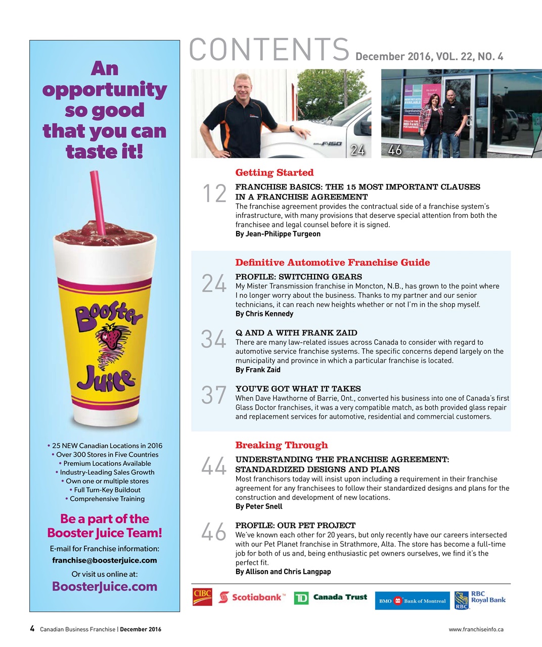 Canadian Business Franchise Preview Pages