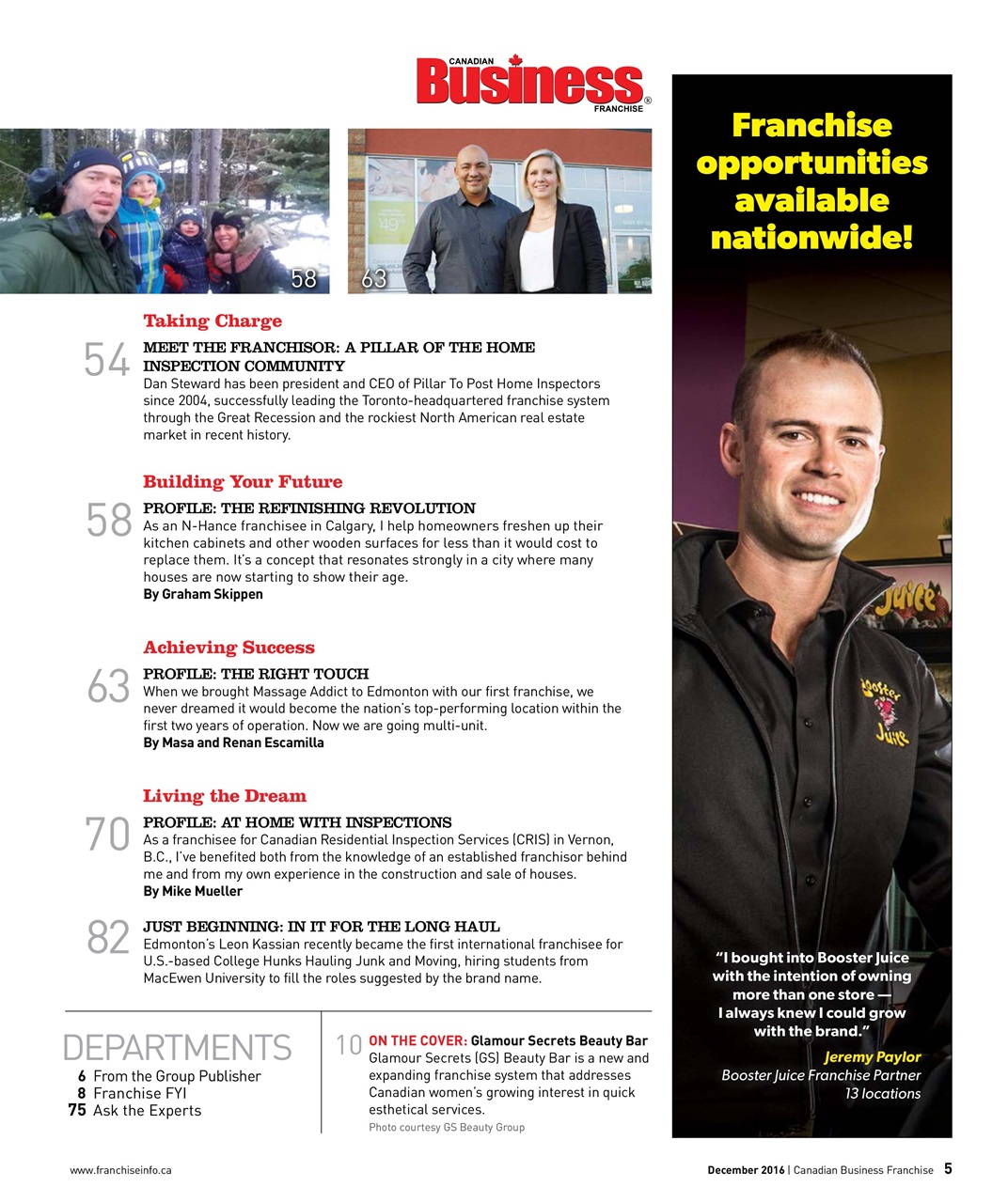 Canadian Business Franchise Preview Pages