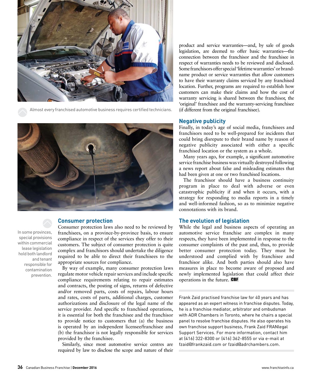 Canadian Business Franchise Preview Pages