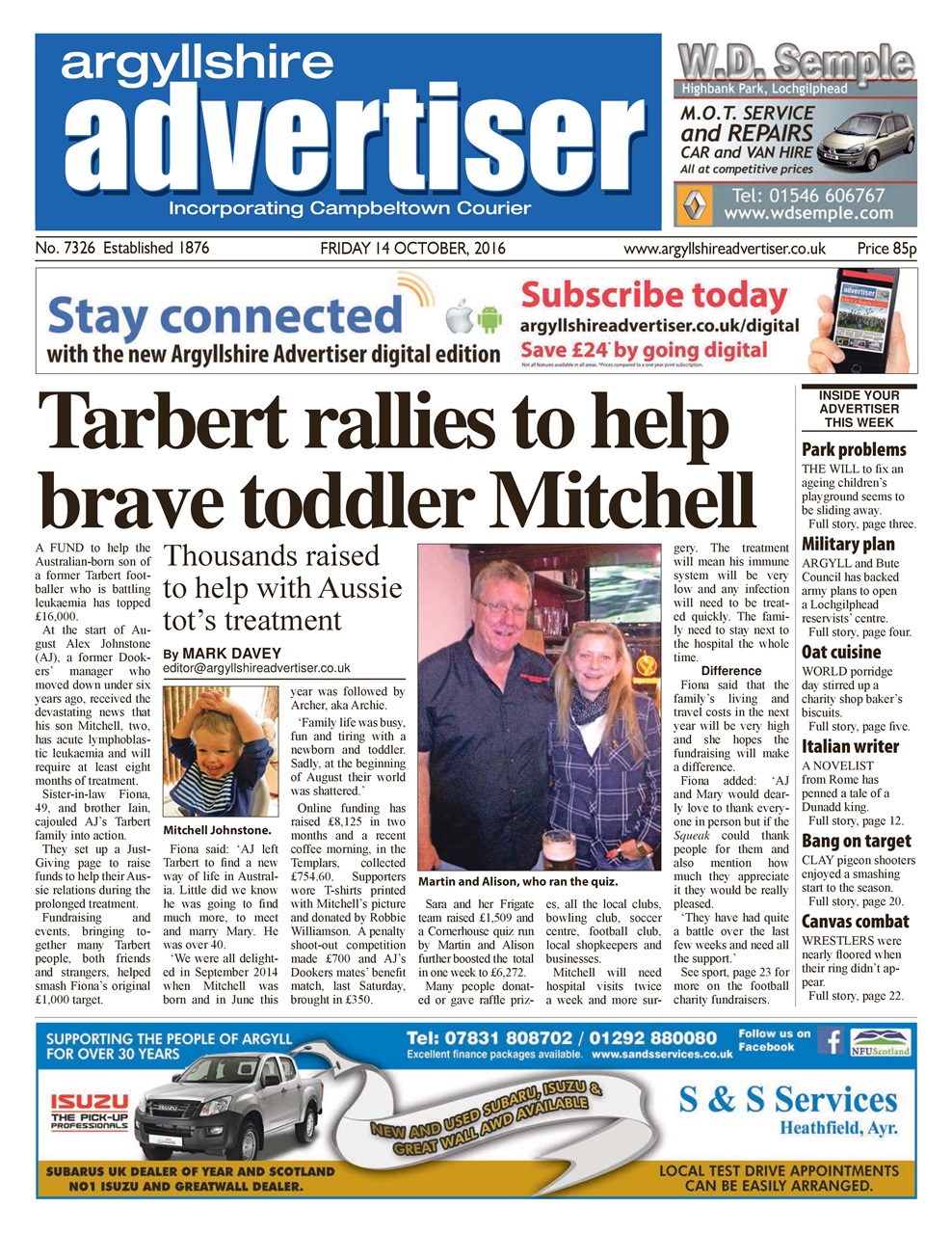 Argyllshire Advertiser Preview Pages