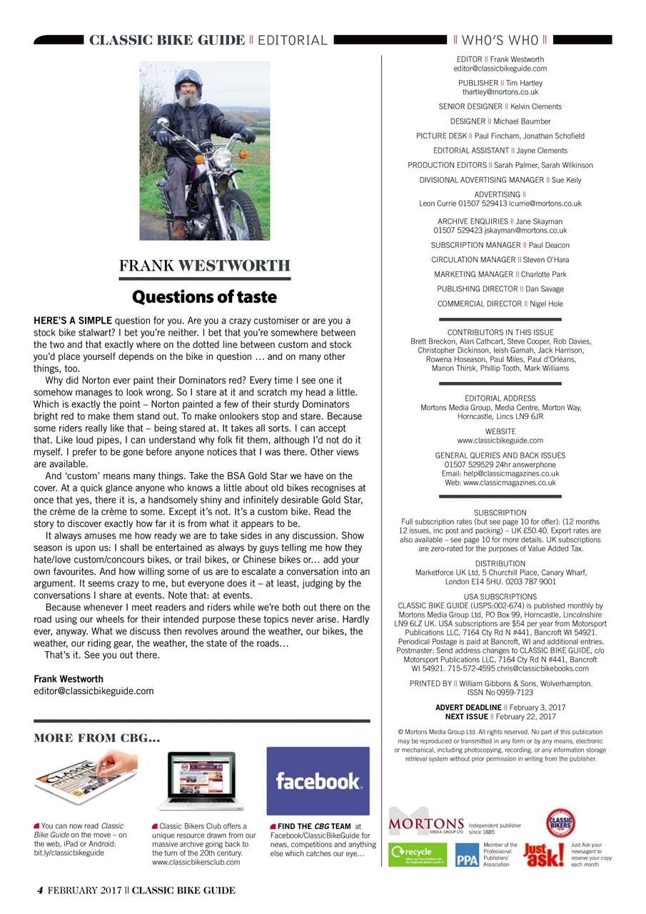 Classic Bike Guide Preview Pages
