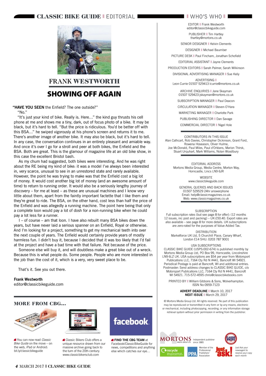 Classic Bike Guide Preview Pages