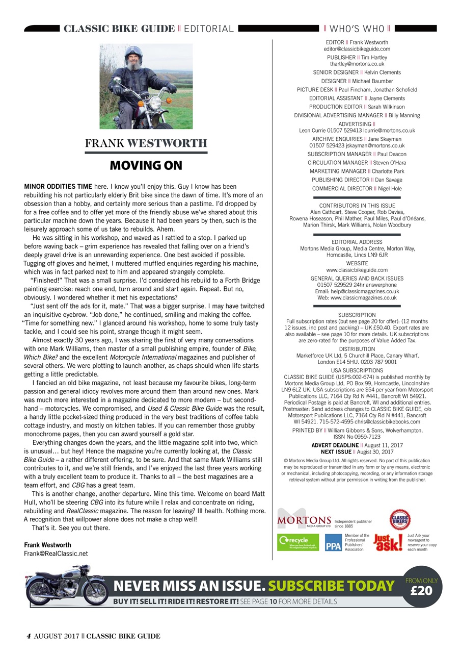 Classic Bike Guide Preview Pages