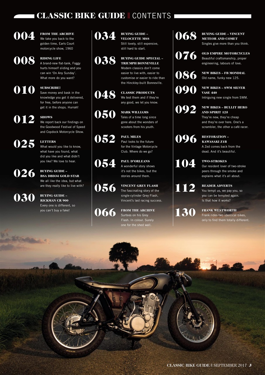 Classic Bike Guide Preview Pages
