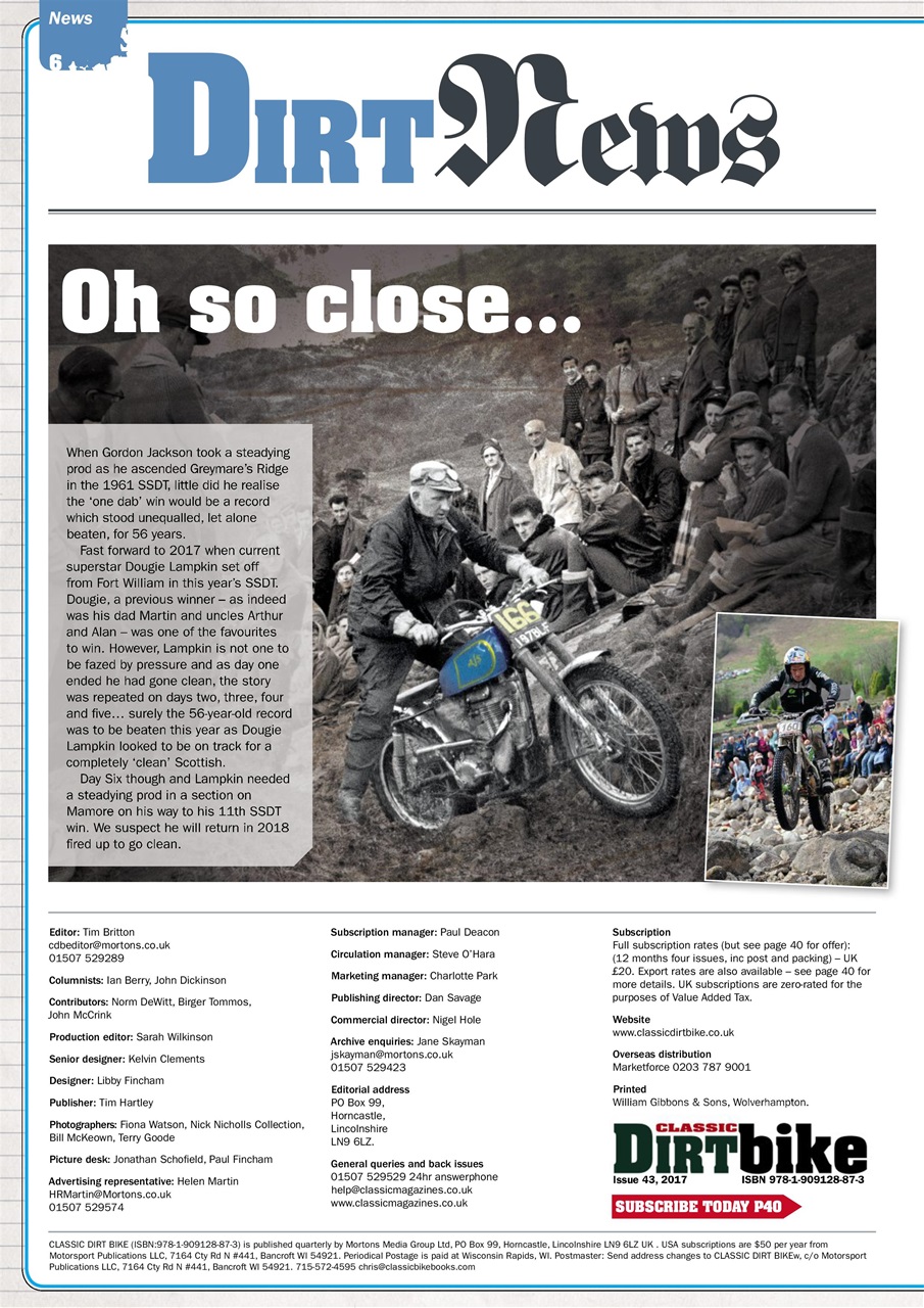 Classic Dirt Bike Preview Pages