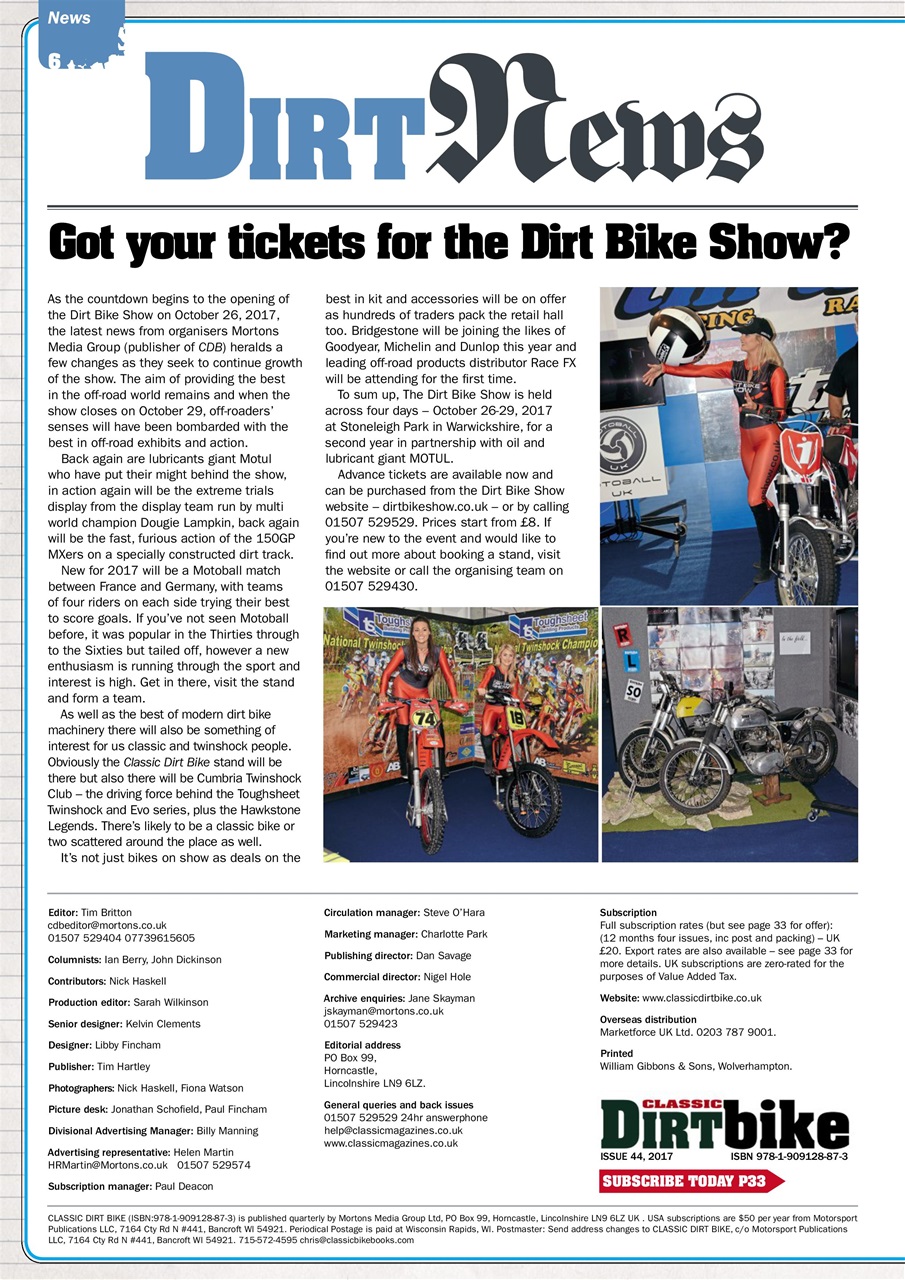 Classic Dirt Bike Preview Pages