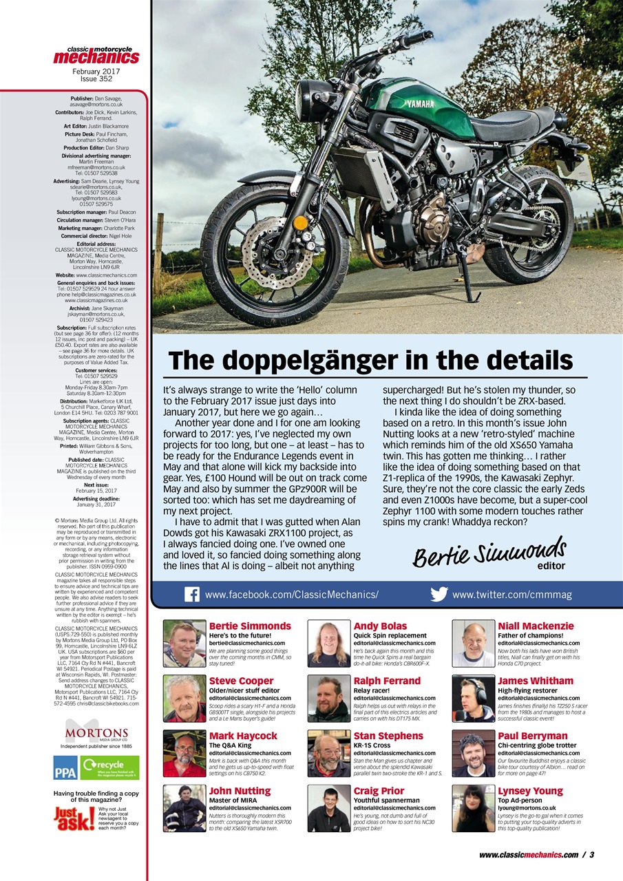 Classic Motorcycle Mechanics Preview Pages