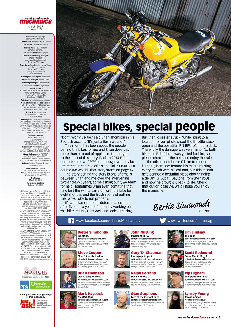 Classic Motorcycle Mechanics Preview Pages