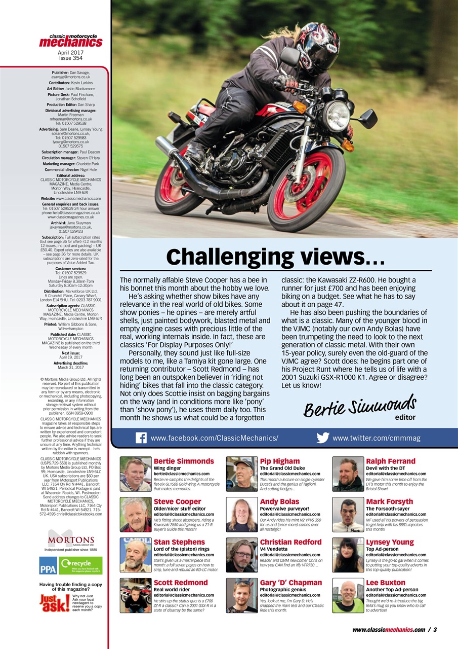 Classic Motorcycle Mechanics Preview Pages