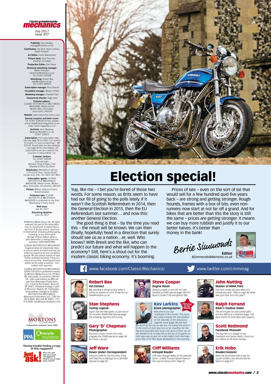 Classic Motorcycle Mechanics Preview Pages