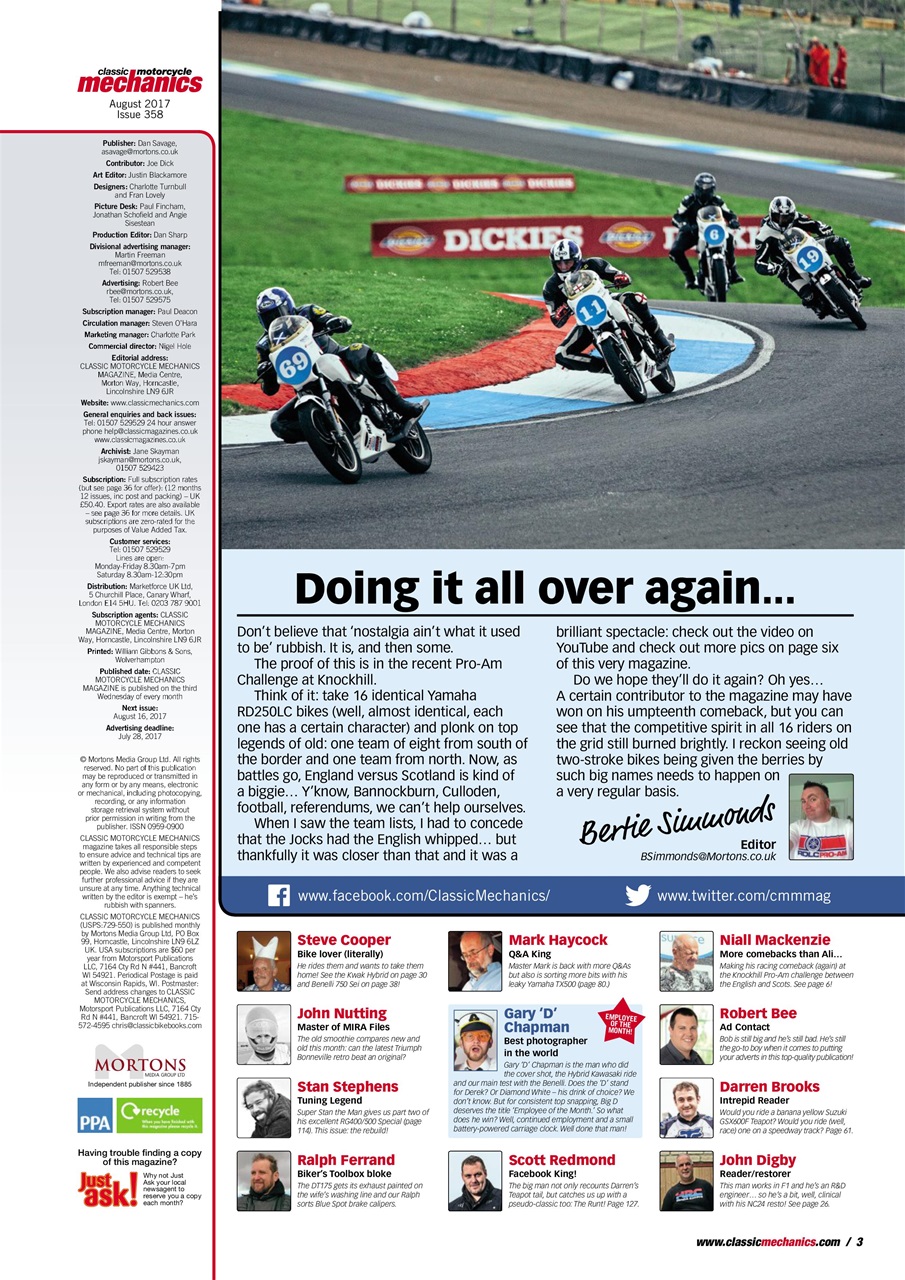 Classic Motorcycle Mechanics Preview Pages