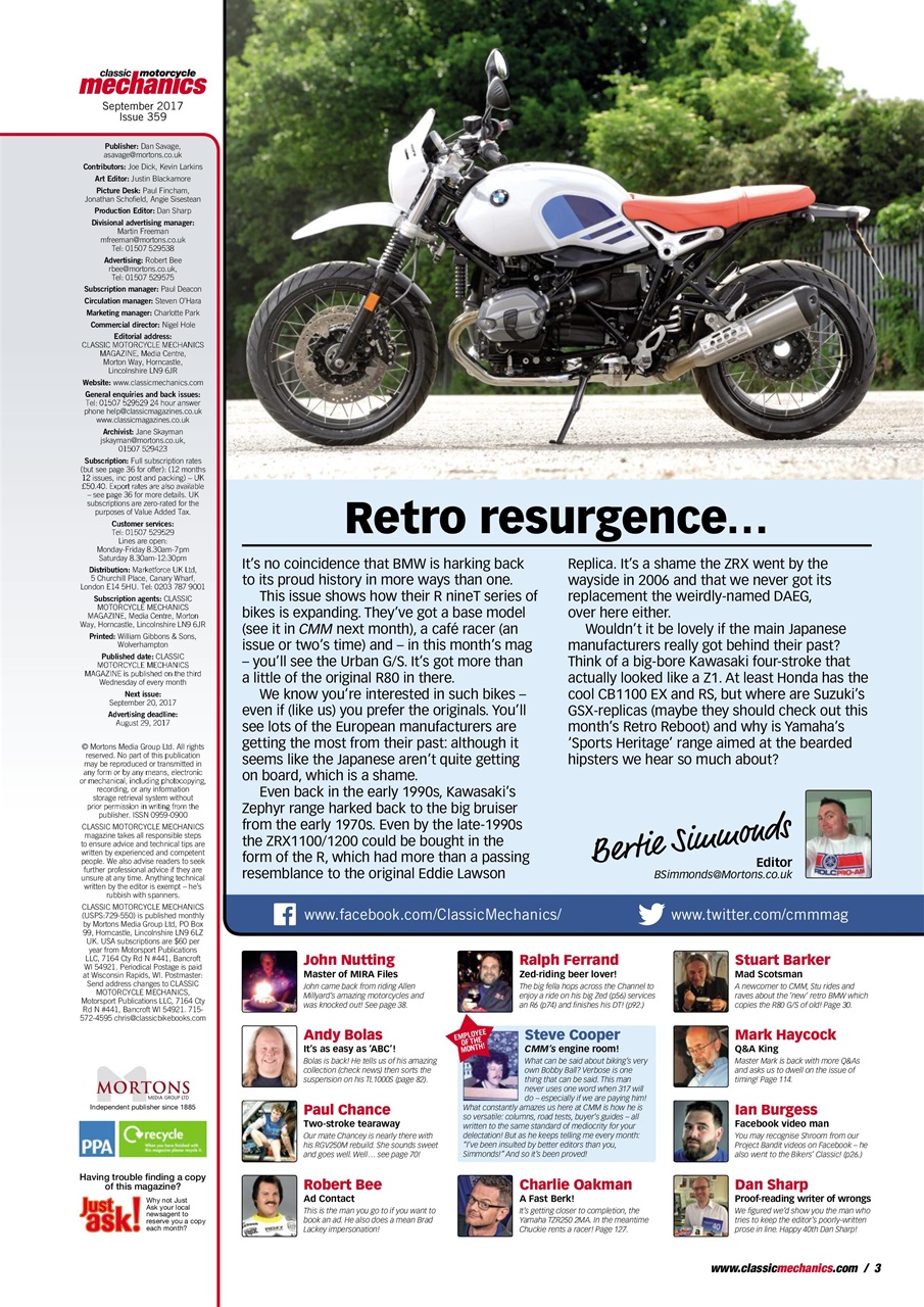 Classic Motorcycle Mechanics Preview Pages