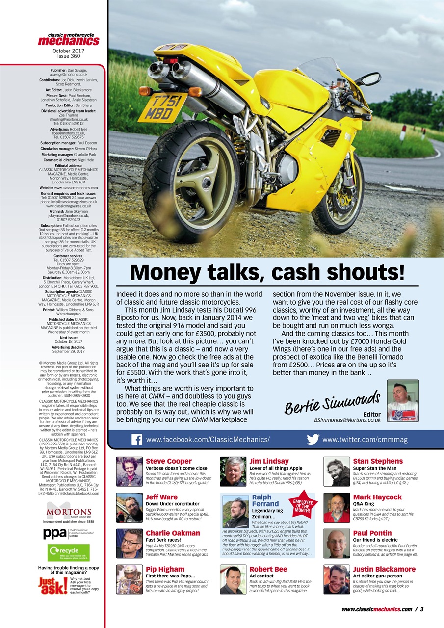 Classic Motorcycle Mechanics Preview Pages