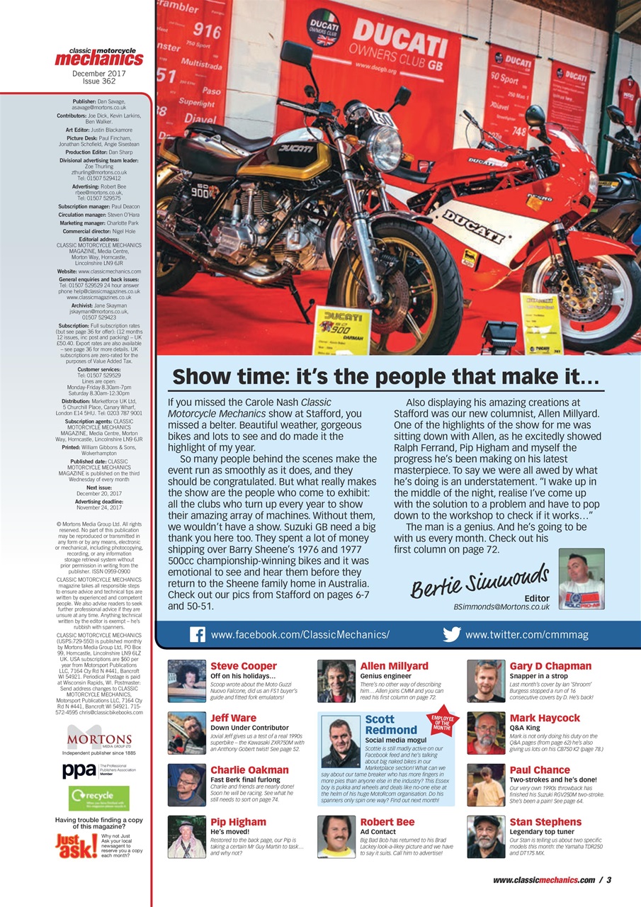Classic Motorcycle Mechanics Preview Pages