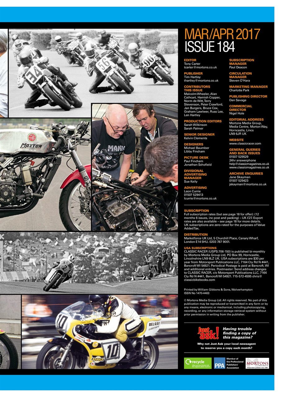 Classic Racer Preview Pages